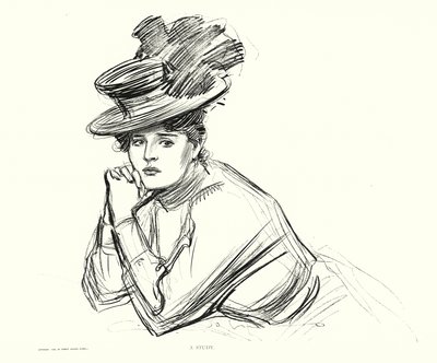 Studium (litografia) autorstwa Charles Dana Gibson