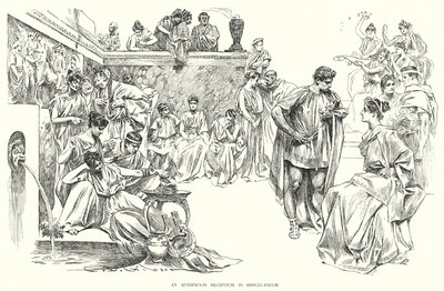 Popołudniowe przyjęcie w Herkulanum (lito) autorstwa Charles Dana Gibson