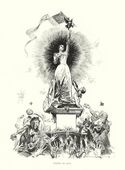 Czwarty lipca (litografia) autorstwa Charles Dana Gibson