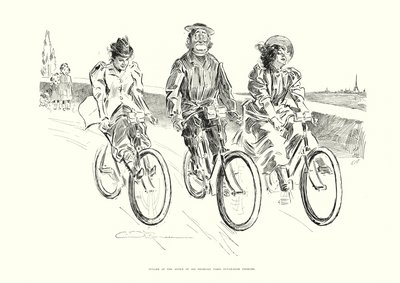 Gullem za radą lekarza wykonuje ćwiczenia na świeżym powietrzu (litografia) autorstwa Charles Dana Gibson