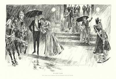 W roku przestępnym (litografia) autorstwa Charles Dana Gibson