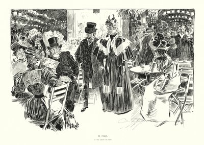 W Paryżu (litografia) autorstwa Charles Dana Gibson