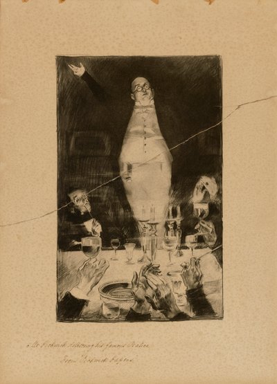 Pan Pickwick wygłaszający swoją słynną orację, z "Księgi Pickwicka" autorstwa Charles Dana Gibson