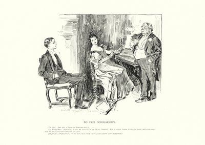 Nie ma darmowych stypendiów (litografia) autorstwa Charles Dana Gibson