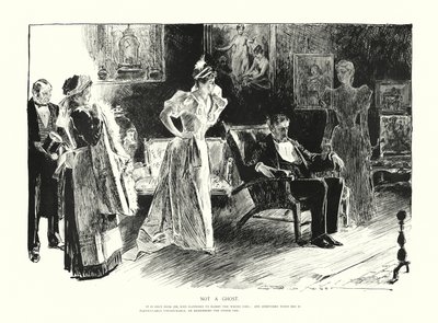 Not a Ghost (litografia) autorstwa Charles Dana Gibson