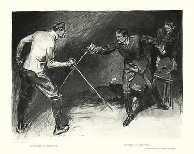 Rudolph Rassendyll, Rupert z Hentzau (litografia) autorstwa Charles Dana Gibson