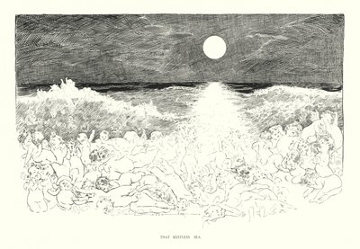 To niespokojne morze (litografia) autorstwa Charles Dana Gibson