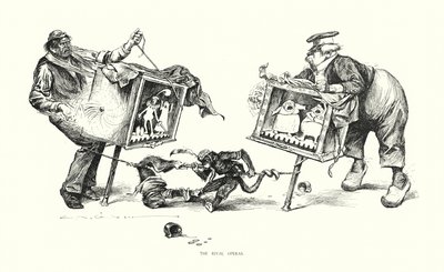 Rywalizujące opery (litografia) autorstwa Charles Dana Gibson