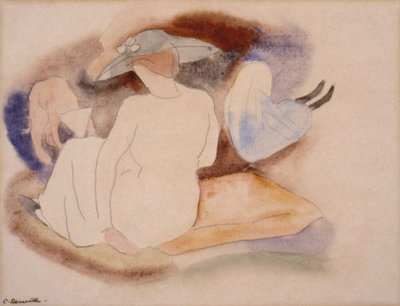 (Kobieta w kapeluszu i 2 figurki) autorstwa Charles Demuth