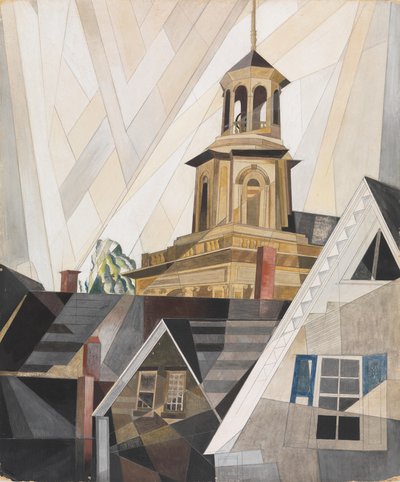 Według Sir Christophera Wrena, 1920 (wc, gwasz i grafit na tekturze) autorstwa Charles Demuth