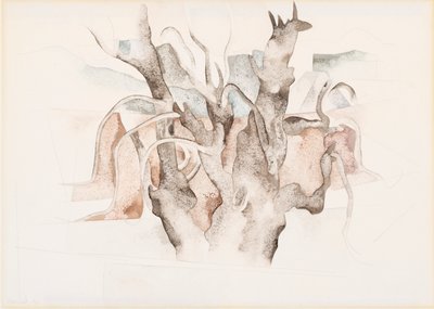 Bermudy - Drzewa, 1917 (wc) autorstwa Charles Demuth