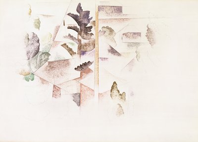 Bermudy, Drzewa i Architektura, ok. 1917 (wc na papierze) autorstwa Charles Demuth