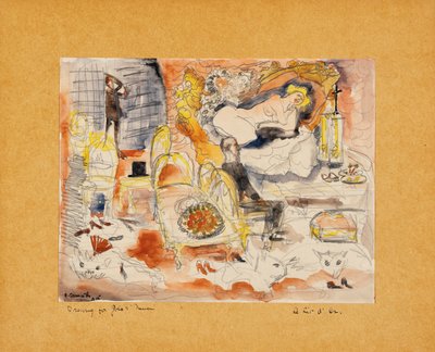 Hrabia Muffat odkrywa Nanę z markizem de Chouard autorstwa Charles Demuth
