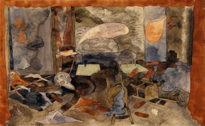 Śmierć hrabiny Gerschutz Lulu (wc na papierze) autorstwa Charles Demuth