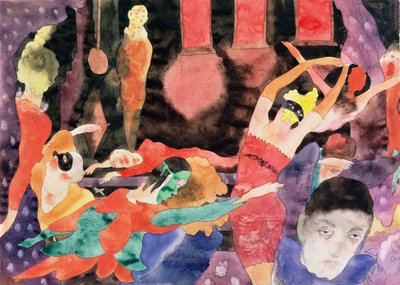 Ilustracja do Maski Czerwonej Śmierci Poego (cw na papierze) autorstwa Charles Demuth