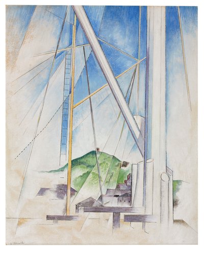 W tonacji błękitu, ok. 1919 (tempera i ołówek na pokładzie) autorstwa Charles Demuth