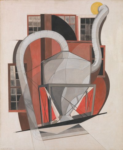 Maszyny, 1920 (gwasz i grafit na tekturze) autorstwa Charles Demuth