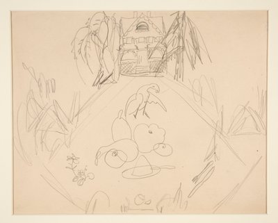 Bez tytułu [gołębie, owoce, warzywa, dom, notatki pisane] autorstwa Charles Demuth