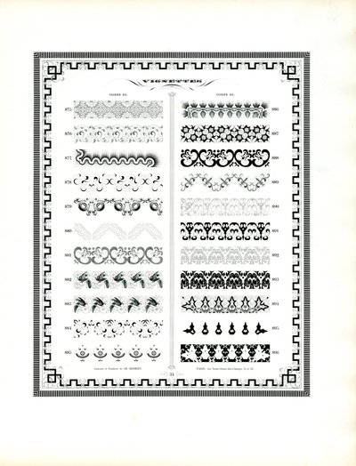 Kolekcja ozdobnych obramowań (druk) autorstwa Charles Derriey