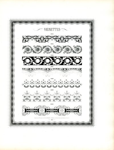 Ciągłe ozdobne ramki w stylu klasycznym (druk) autorstwa Charles Derriey