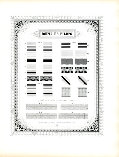 Dekoracyjne ornamenty liniowe i obramowania (druk) autorstwa Charles Derriey