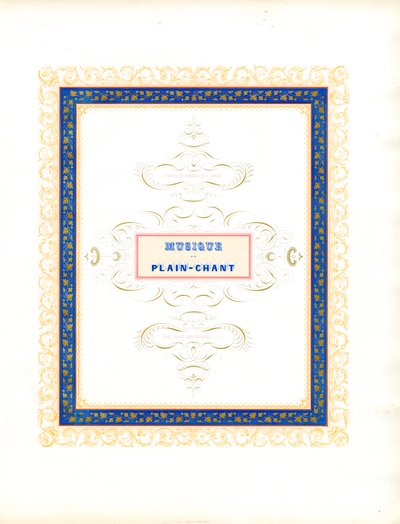 Ozdobna strona tytułowa dla muzyki kościelnej (druk) autorstwa Charles Derriey