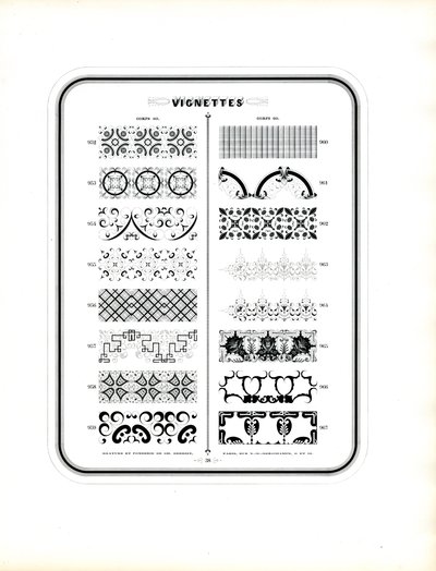Dekoracyjne winiety i obramowania (druk) autorstwa Charles Derriey