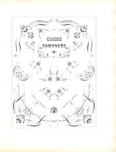 Eleganckie elementy narożne do druku na najwyższym poziomie (druk) autorstwa Charles Derriey