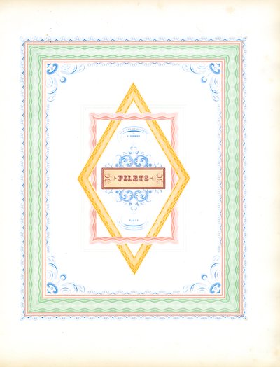 Wielokolorowe ozdobne ramki (druk) autorstwa Charles Derriey