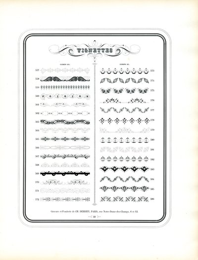 Ozdobne winiety i obramowania (druk) autorstwa Charles Derriey
