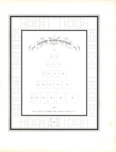 Szablon układu kart Passepartout (do druku) autorstwa Charles Derriey