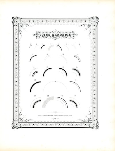 Elementy z zaokrąglonymi narożnikami (druk) autorstwa Charles Derriey