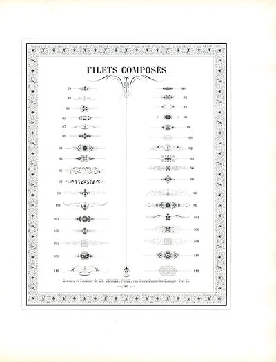 Zróżnicowane zasady dotyczące ozdób (druk) autorstwa Charles Derriey