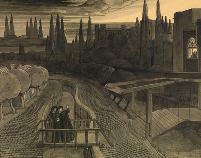 Hjalmar (atrament i pranie na papierze) autorstwa Charles Doudelet