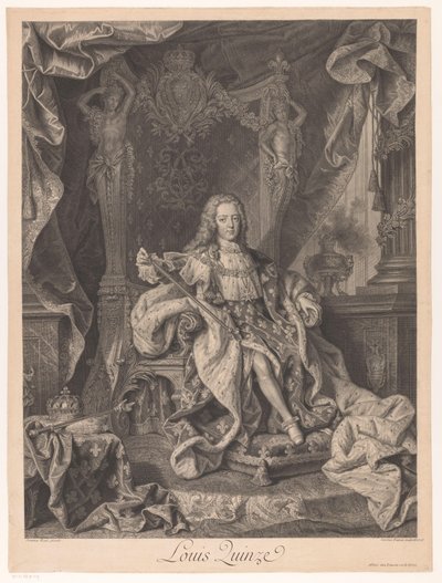 Portret Ludwika XV Francji autorstwa Charles Dupuis