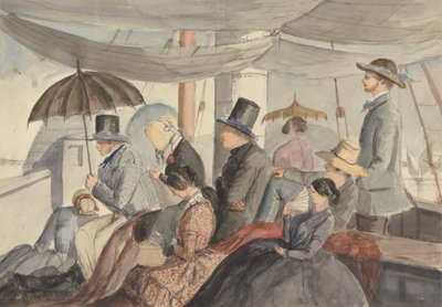 Pasażerowie na pokładzie parowca Nil autorstwa Charles Dyce