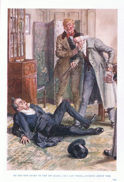 Nie zaproponował, że znowu wstanie, ale leżał tam i rozglądał się dookoła autorstwa Charles Edmund Brock