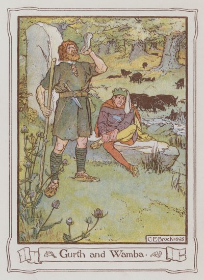 Ilustracja do Ivanhoe autorstwa Sir Waltera Scotta autorstwa Charles Edmund Brock