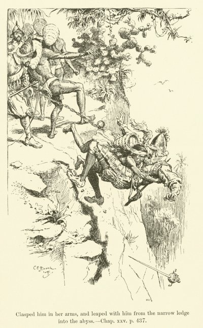 Ilustracja do Westward Ho! autorstwa Charlesa Kingsleya (grafika) autorstwa Charles Edmund Brock