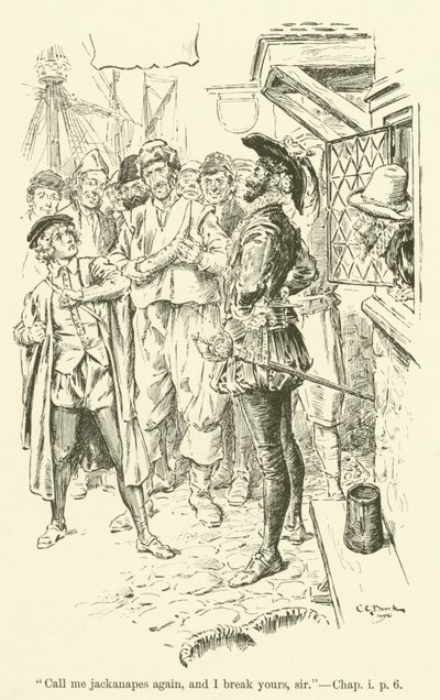 Ilustracja do Westward Ho! autorstwa Charlesa Kingsleya (grafika) autorstwa Charles Edmund Brock