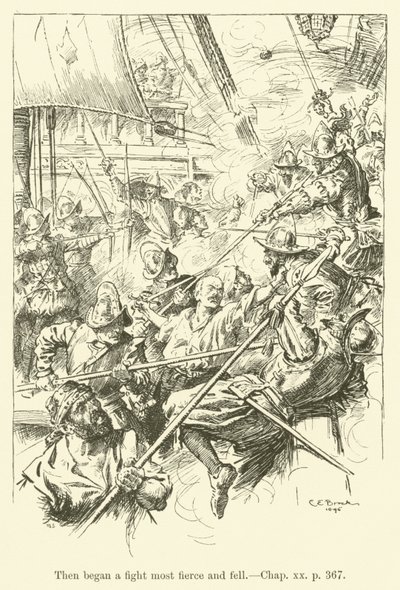 Ilustracja do Westward Ho! autorstwa Charlesa Kingsleya (grafika) autorstwa Charles Edmund Brock