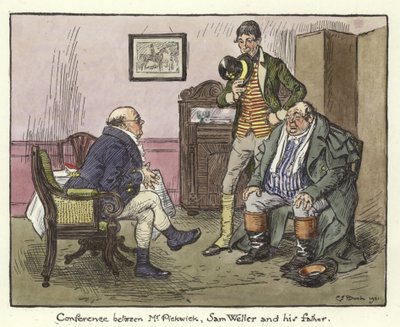 Ilustracja do dokumentów Pickwicka autorstwa Charles Edmund Brock