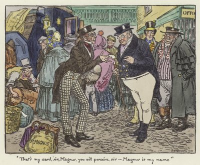 Ilustracja do dokumentów Pickwicka autorstwa Charles Edmund Brock