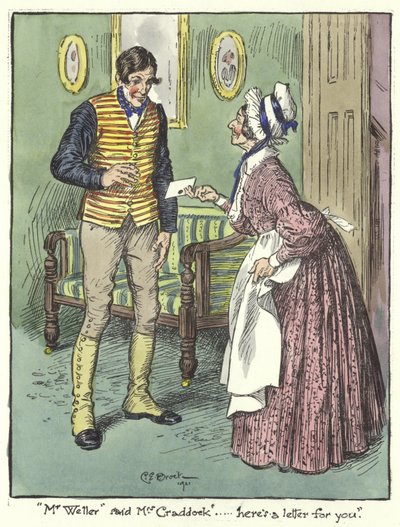 Ilustracja do Dzienników Pickwicka autorstwa Charles Edmund Brock