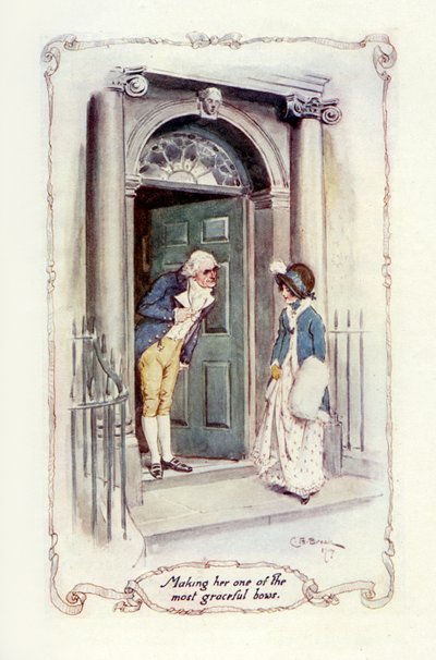 Czyni ją jednym ze swoich najwdzięczniejszych ukłonów, 1907 (ilustracja) autorstwa Charles Edmund Brock