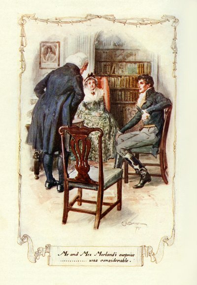 Niespodzianka pana i pani Morlands ......była spora, 1907 (ilustracja) autorstwa Charles Edmund Brock