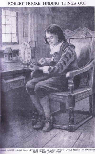 Robert Hooke dowiaduje się wszystkiego autorstwa Charles Edmund Brock