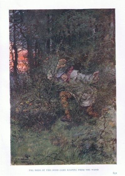 Sprawca czynu wyskoczył z lasu autorstwa Charles Edmund Brock