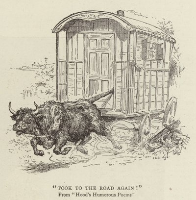 Znowu ruszył w drogę!, Humorystyczne wiersze Hooda autorstwa Charles Edmund Brock