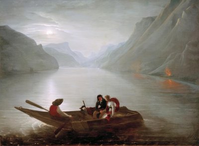 Julie i Saint-Preux nad Jeziorem Genewskim autorstwa Charles Edouard Crespy Le Prince